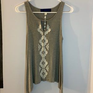 Grey blouse tank top